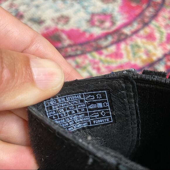 UGG Camden Exotic Black Heeled Boots sz 8 - Picture 10 of 11